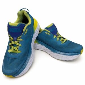 Hoka One One Bondi 5 Blue Fog Lemonade Running Shoes Sneakers 1014759 BJAC